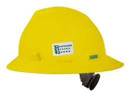 Casco Msa Ala Ancha V-Gard Amarillo