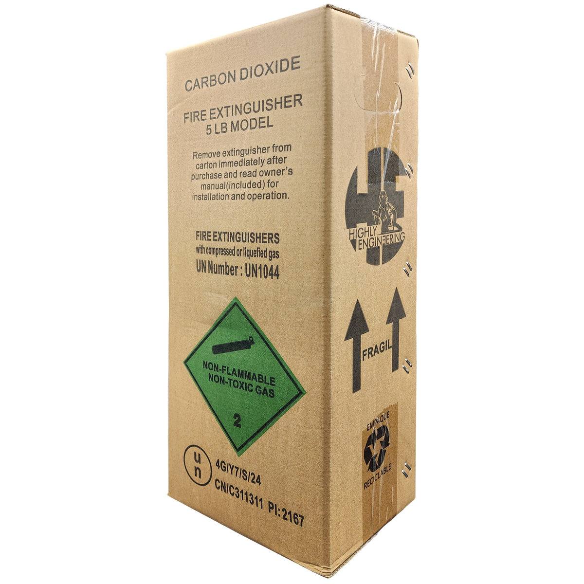 Extintor de CO₂ de 5 lb