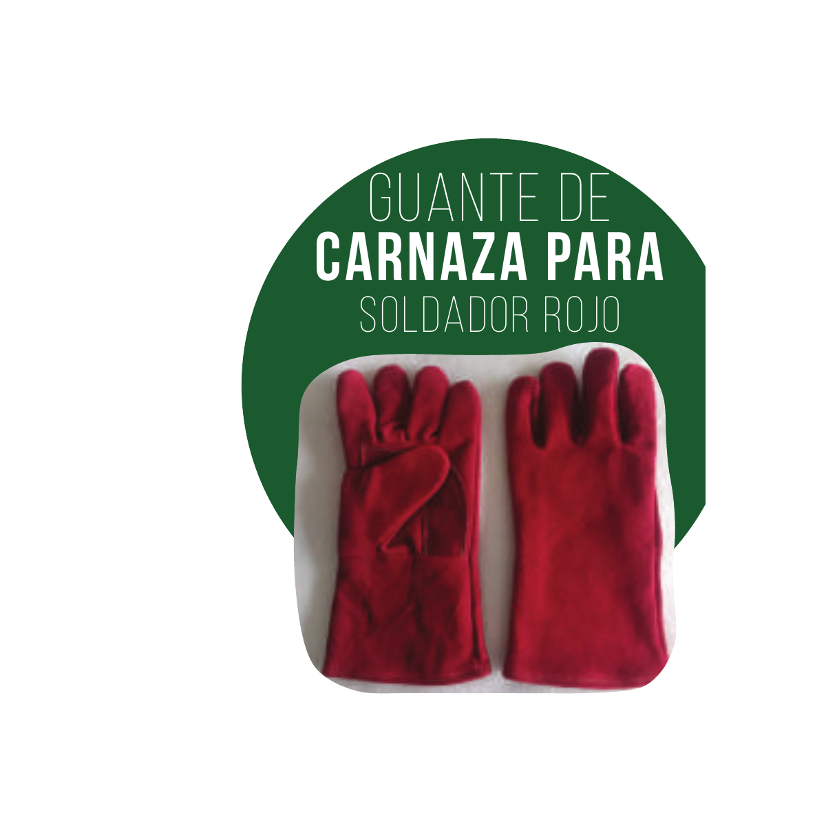 Guante Carnaza P/Soldador Rojo Pura Carnzada